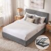 Artiss Bed Frame Queen Size Gas Lift Grey NINO product image