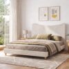 Artiss King Bed Frame | Boucle Headboard, Beige – Sumo Deals Artiss King Bed Frame With Boucle Headboard, Beige, 300Kg Capacity Product Image