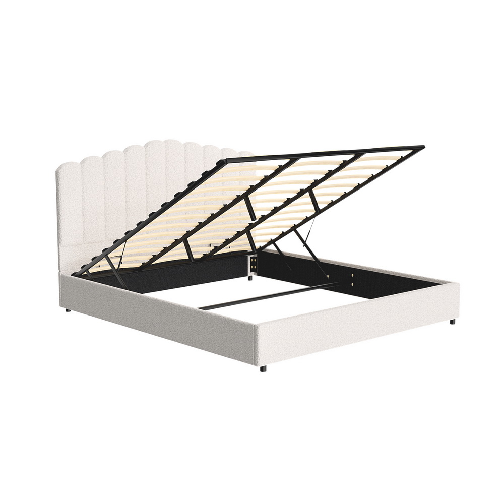 Artiss King Size Boucle Bed Frame Fion – Sumo Deals Artiss Bed Frame King Size Boucle Fion Product Image