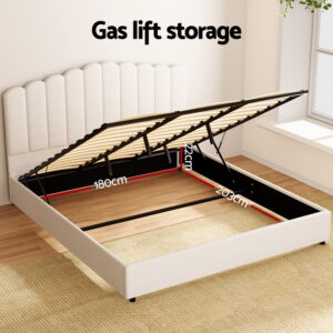 Artiss King Size Boucle Bed Frame Fion – Sumo Deals Artiss Bed Frame King Size Boucle Fion Product Image