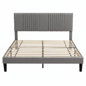 Artiss Queen Bed Frame | Adjustable Headboard, Grey – Sumo Deals Artiss Queen Bed Frame With Adjustable Headboard, Grey, 300Kg Capacity Product Image