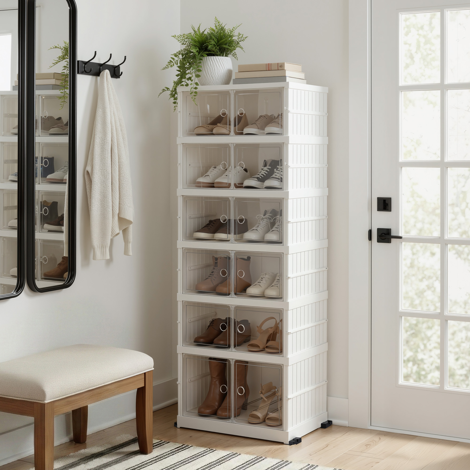 Artiss Foldable Shoe Storage Box 6 Tier 12 Pairs – Sumo Deals Artiss Foldable Shoe Storage Box 6 Tier 12 Pairs Entryway Product Image