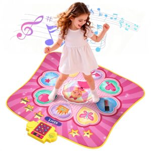 Keezi Pink Electronic Dance Mat For Kids 3-12 – Sumo Deals Keezi Dance Mat For Kids Age 3-12 Electronic Dance Game Pad Toy With 3 Game Modes, Pink Product Image
