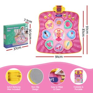 Keezi Pink Electronic Dance Mat For Kids 3-12 – Sumo Deals Keezi Dance Mat For Kids Age 3-12 Electronic Dance Game Pad Toy With 3 Game Modes, Pink Product Image