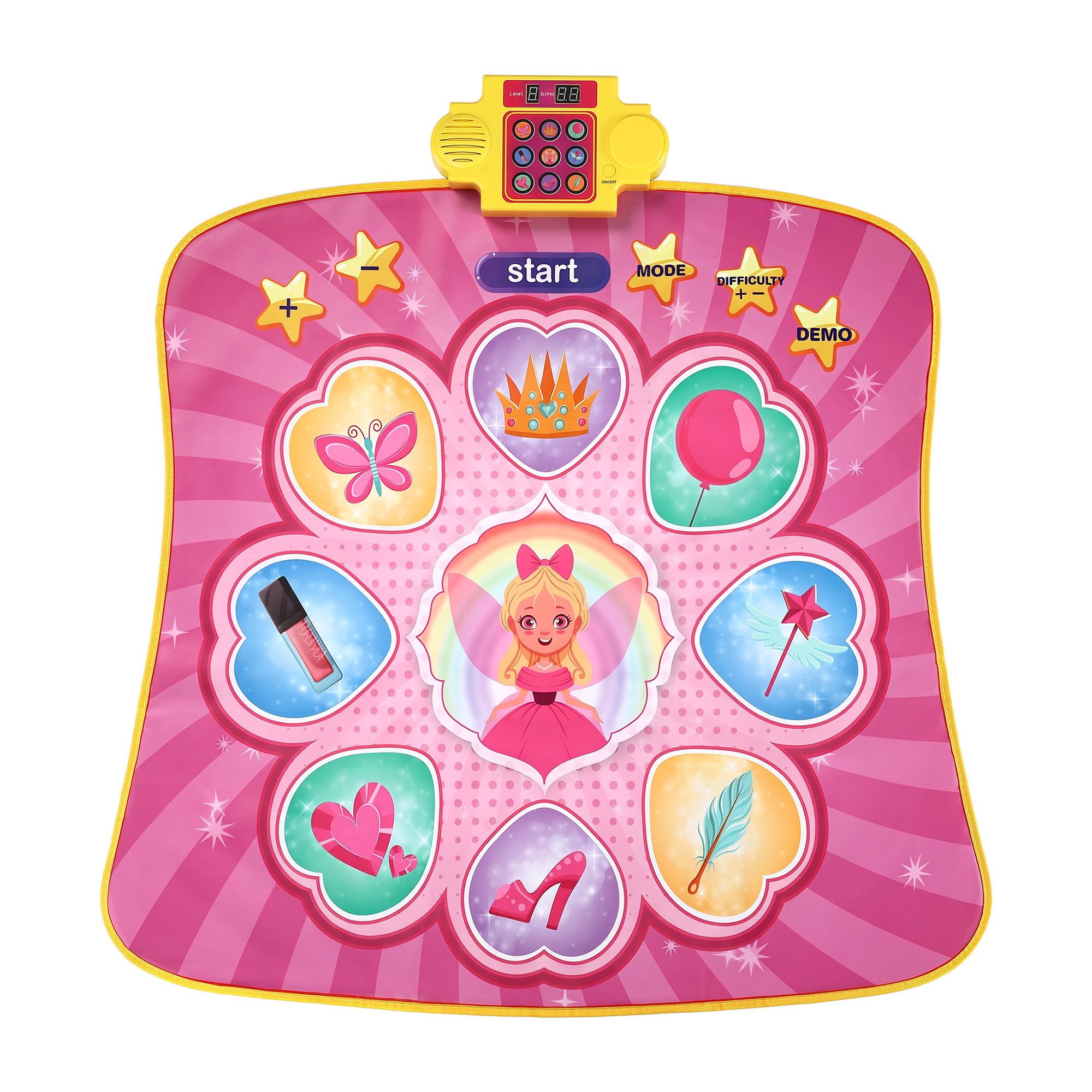 Keezi Pink Electronic Dance Mat For Kids 3-12 – Sumo Deals Keezi Dance Mat For Kids Age 3-12 Electronic Dance Game Pad Toy With 3 Game Modes, Pink Product Image