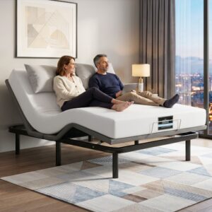 Artiss Queen size bed frame & Giselle Bedding Mattress Queen Combo, adjustable bed Base for Snoring product image