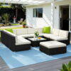 Gardeon 10-Piece Outdoor Sofa Set Wicker Couch Lounge Setting Cover Product Image