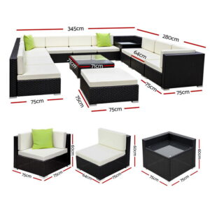 Gardeon 13-Piece Outdoor Sofa Set Wicker Lounge – Sumo Deals Gardeon 13-Piece Outdoor Sofa Set Wicker Couch Lounge Setting Cover Product Image