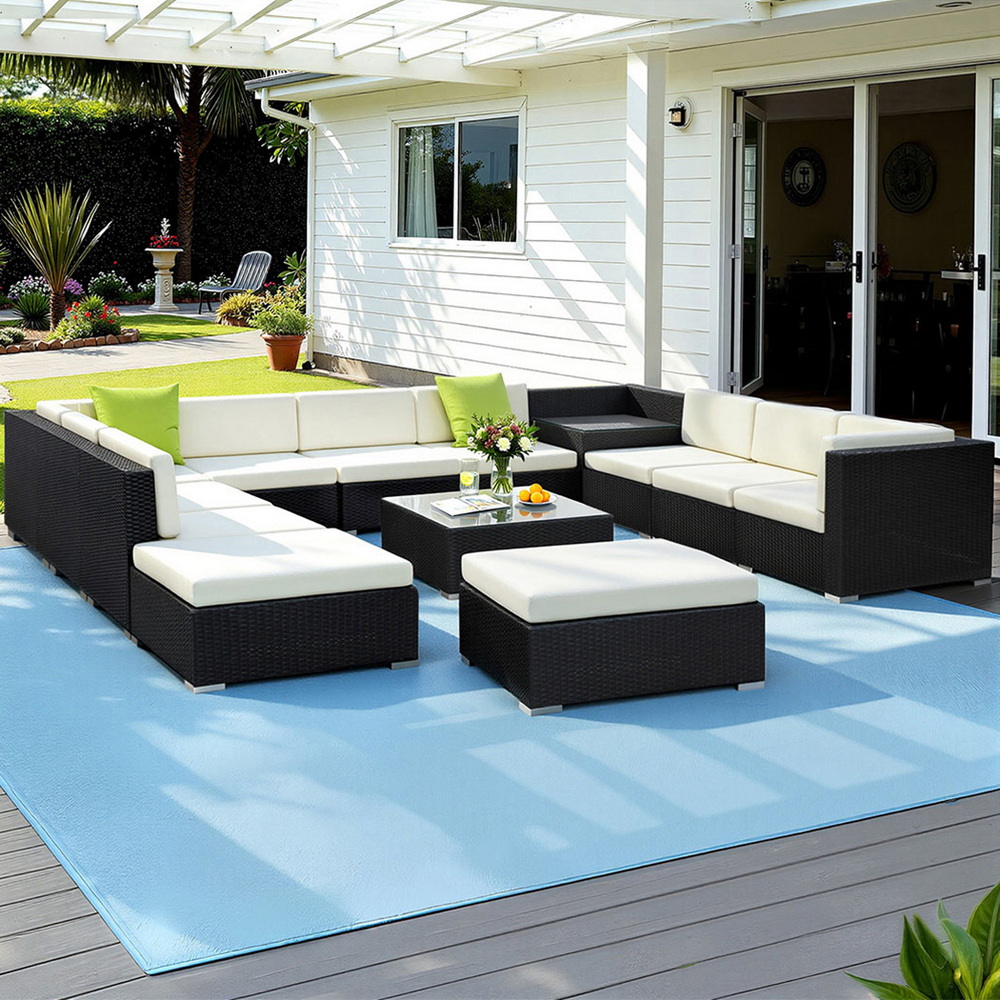 Gardeon 13-Piece Outdoor Sofa Set Wicker Lounge – Sumo Deals Gardeon 13-Piece Outdoor Sofa Set Wicker Couch Lounge Setting Cover Product Image