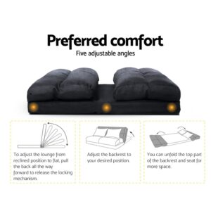 Artiss Floor Lounge &Amp; Marble Side Table Set – Sumo Deals Artiss Floor Lounge Sofa Bed &Amp; Coffee Table 2 Tier Marble Effect Side Table Set Product Image