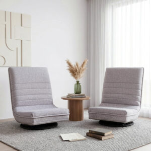 Artiss 2 Swivel Floor Chair 360 Adjustable Foldable Lounge Seat Floor Sofa Chair Grey product image