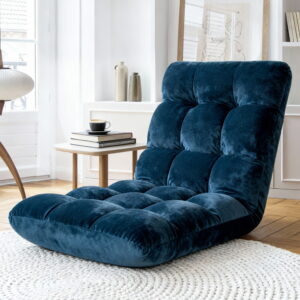 Artiss Floor Lounge Sofa Bed Flannel Fabric Navy product image