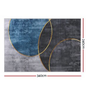 Artiss Washable Floor Rug 240X340Cm Large Geometric Area Rug Modern Floor Carpet Product Image