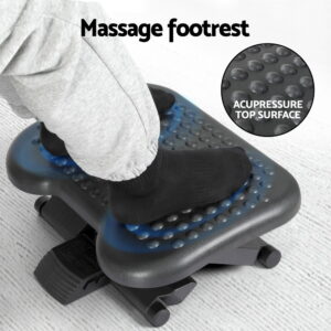 Artiss Foot Rest Stool Office Under Desk Angle Adjustable Footrest Massage Black Product Image