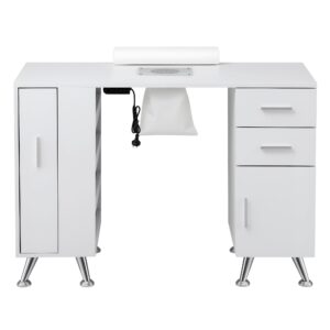 Artiss Manicure Table | Nail Desk With Dust Collector – Sumo Deals Artiss Manicure Table Nail Desk With Built-In Dust Collector Beauty Salon Station Drawers Shelves Wr Product Image