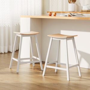 Artiss 2x Bar Stools Wooden Chairs Oak product image