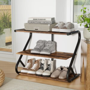 Artiss Shoe Rack Cabinet Shoe Storage Stand 3 Tiers Black product image