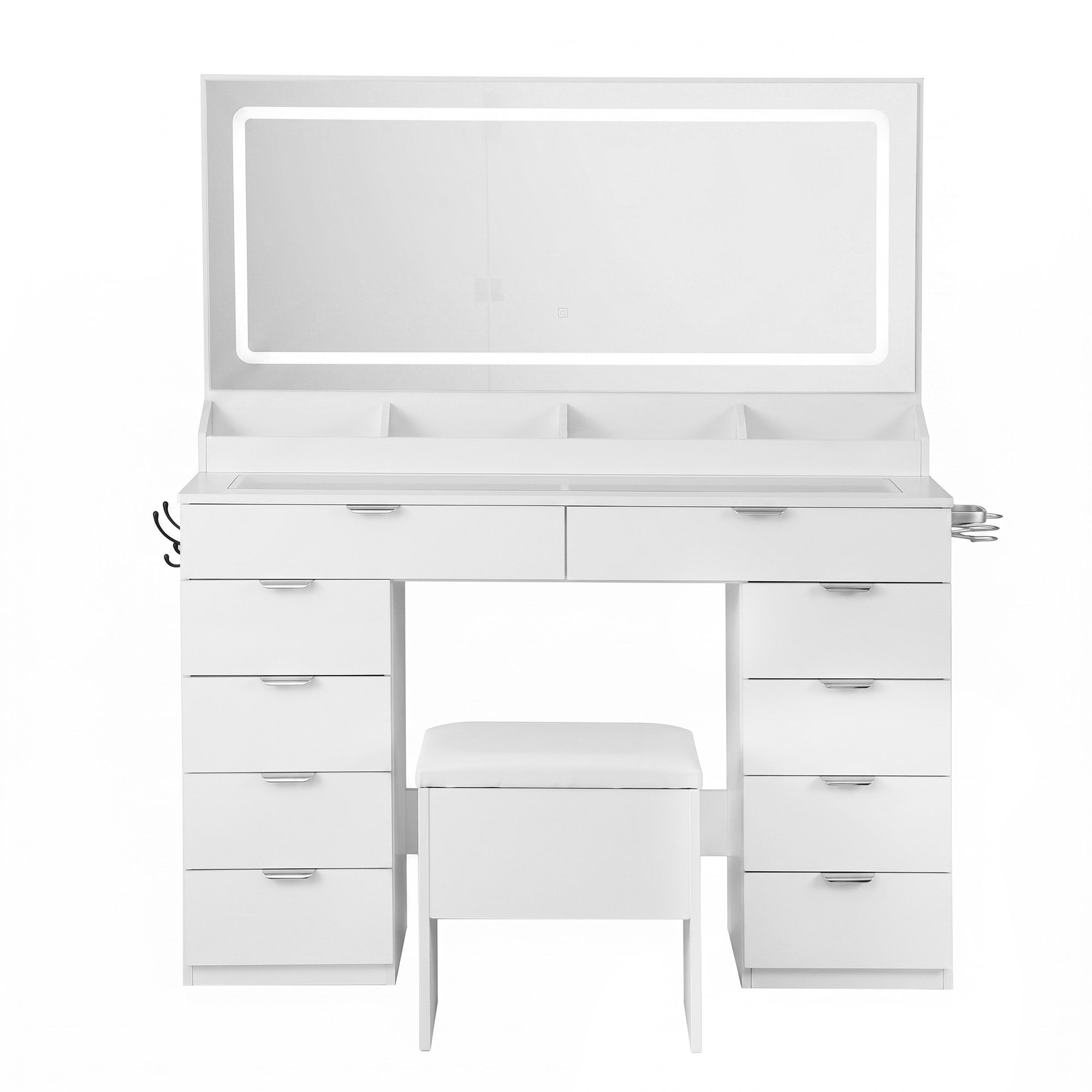 Artiss Dressing Table | Led Mirror &Amp; 10 Drawers – Sumo Deals Artiss Dressing Table Makeup Vanity Desk Large Led Mirror 10 Drawers Power Outlet Hair Dryer Holder Product Image