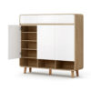 Artiss Shoe Rack Cabinet 25 Pairs Storage Cupboard Pine&Amp;White Product Image