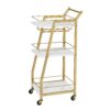 Artiss Bar Cart Trolley Kitchen Island Serving Wine Glass Holder Marble 41cm product image