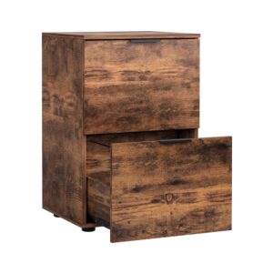 Artiss Filing Cabinet Files Storage Office Shelves File Organiser Rustic Brown 2 Drawer product image