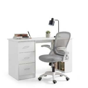 Artiss Computer Desk & Ergonomic Office Chair Set 120cm Home Office Study Desk with 3 Drawers & 3 Sh product image