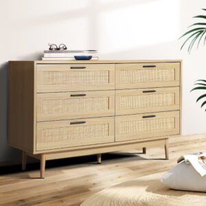 Artiss 6 Chest of Drawers - BRIONY Oak product image