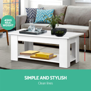 Artiss Lift-Top Coffee Table - White – Sumo Deals Artiss Coffee Table Lift-Top Coffee Table White Product Image