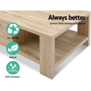 Artiss Coffee Table 1 Drawer Oak Maxi Product Image