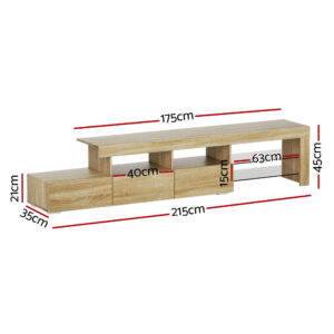 Artiss Caya 215Cm Led Entertainment Unit – Sumo Deals Artiss Entertainment Unit Tv Cabinet Led 215Cm Pine Caya Product Image