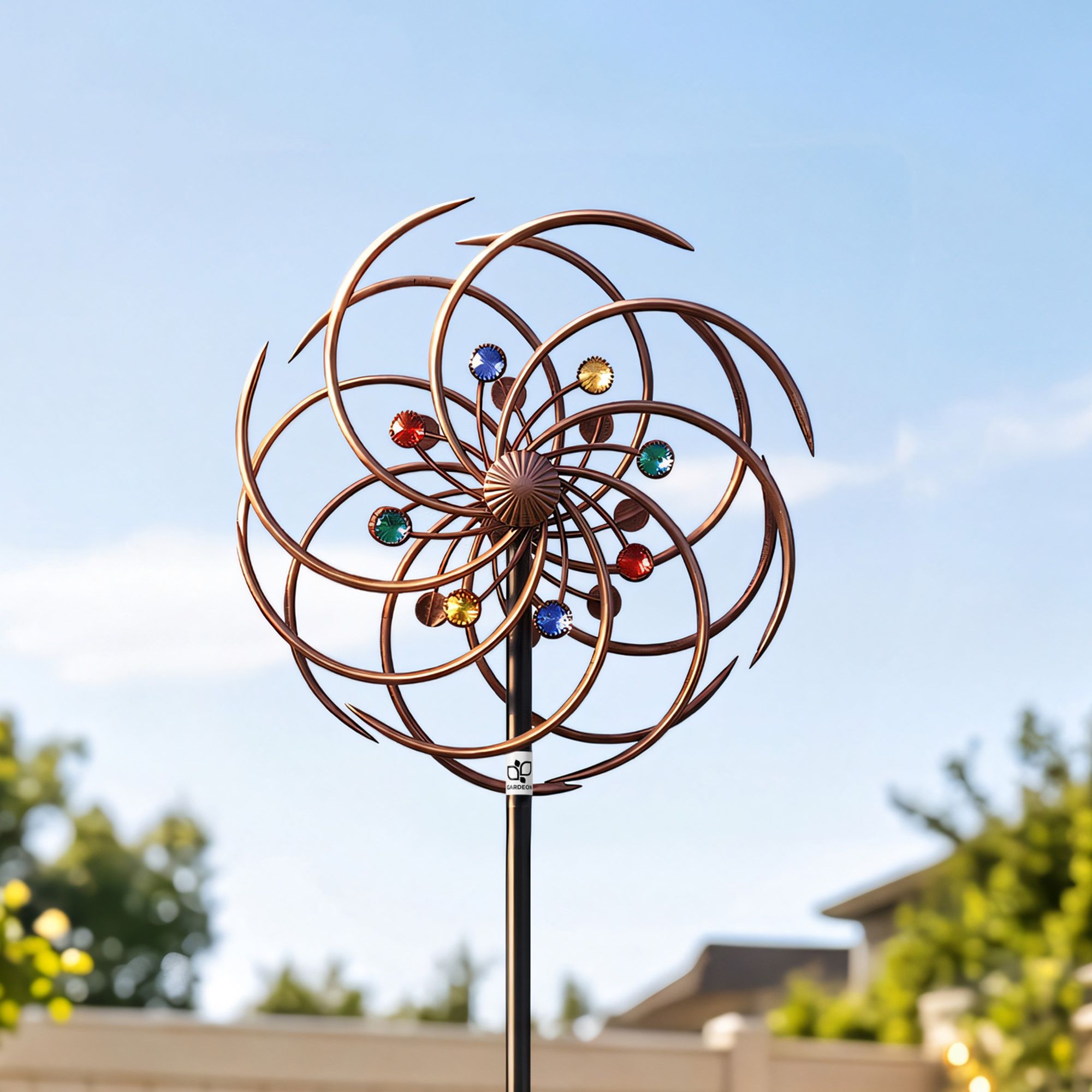 Gardeon Garden Windmill 190Cm Double Layer Bronze – Sumo Deals Gardeon Garden Windmill Metal Wind Spinner Double Layer 190Cm Bronze Product Image