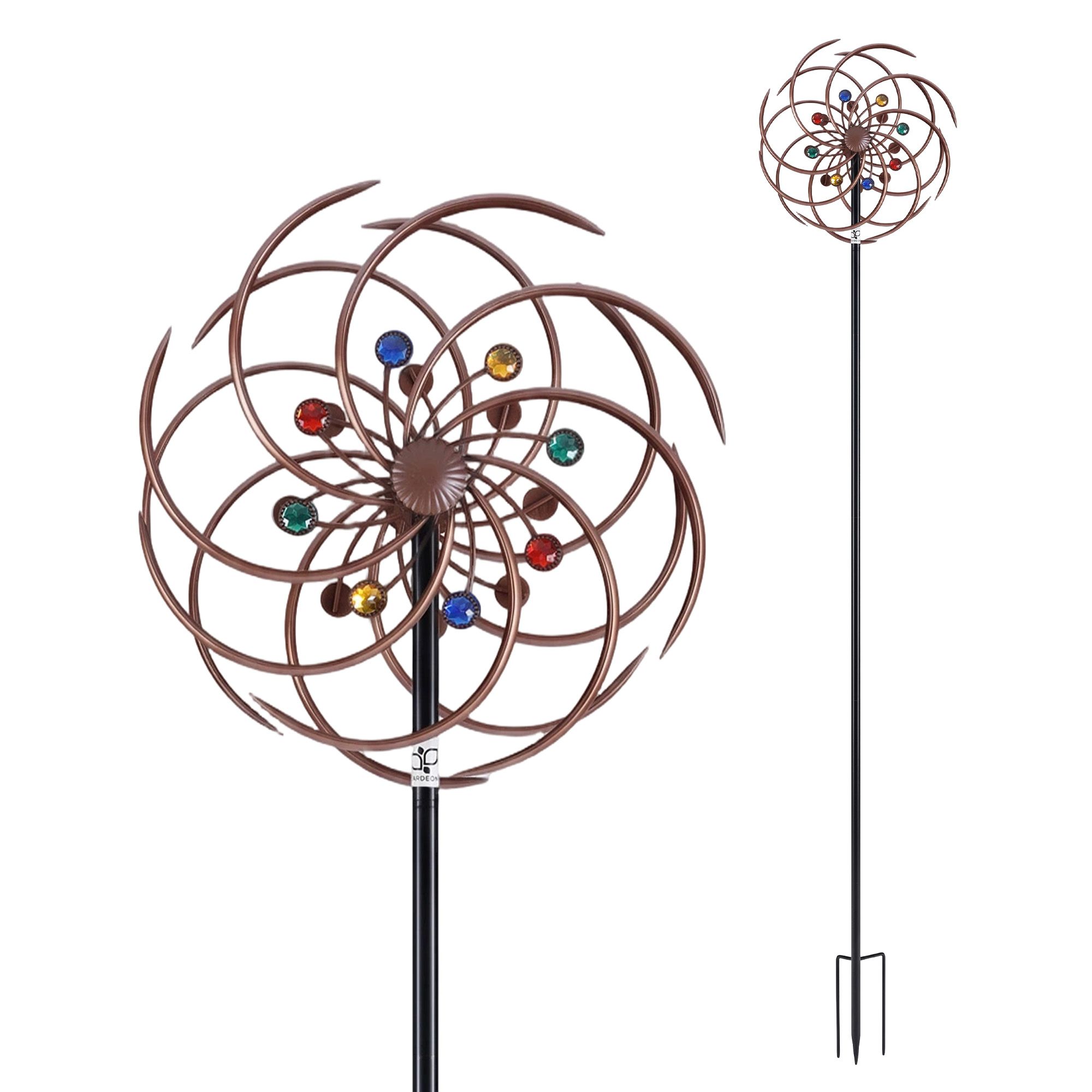 Gardeon Garden Windmill 190Cm Double Layer Bronze – Sumo Deals Gardeon Garden Windmill Metal Wind Spinner Double Layer 190Cm Bronze Product Image