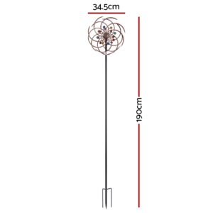 Gardeon Garden Windmill 190Cm Double Layer Bronze – Sumo Deals Gardeon Garden Windmill Metal Wind Spinner Double Layer 190Cm Bronze Product Image