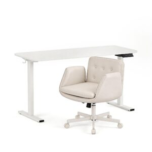 Artiss Criss Cross Chair with Wheels & Adjustable Armrests and Electric Standing Desk 140cm with Mem product image