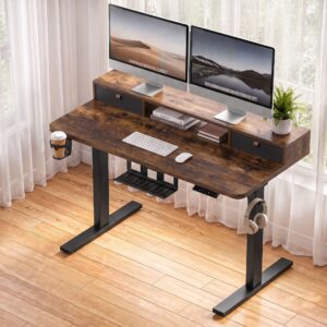 Artiss Electric Standing Desk Height Adjustable Home Office 120cm Rustic Brown product image