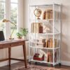 Artiss 5-Tier Foldable Kitchen Bakers Rack 71x160cm Microwave Stand White product image