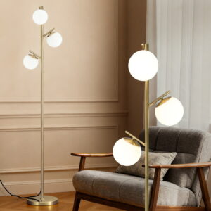 Artiss 3-Light Tree Floor Lamp 165cm Tall Standing Light with Sphere Glass Shades for Modern Homes product image