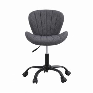 Artiss Ergonomic Office Chair Armless Height Adjustable Computer Desk Chair Fabric Dark Grey Product Image