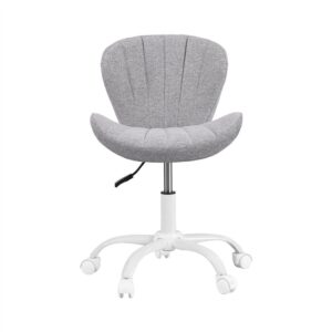 Artiss Ergonomic Office Chair Armless Height Adjustable Computer Desk Chair Fabric Light Grey Product Image