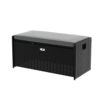 Gardeon Wicker Outdoor Storage Bench Black – Sumo Deals Gardeon Outdoor Storage Bench Box Wicker Garden Sheds Tools Cushion Patio Furniture Black Product Image