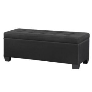 Artiss Storage Ottoman Blanket Box 97cm Linen Black product image