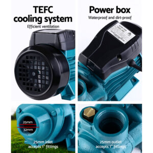 Giantz Peripheral Water Pump Garden Boiler Car Wash Electric Irrigation Qb60 Yellow Product Image