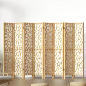 Artiss 8 Panel Room Divider Screen 325x170cm Clover Natural product image