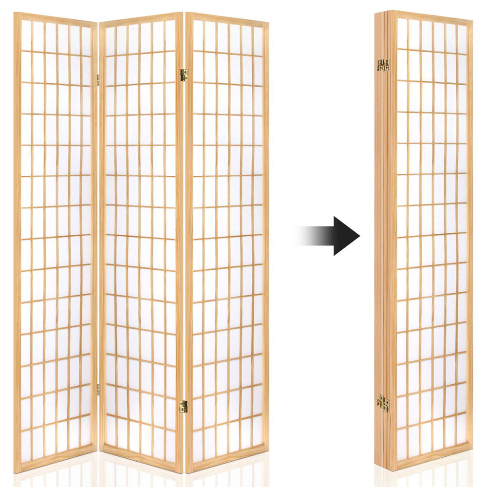 Artiss 6 Panel Room Divider Screen Natural – Sumo Deals Artiss 6 Panel Room Divider Screen 261X179Cm Natural Product Image