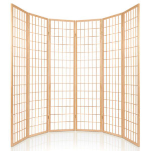 Artiss 6 Panel Room Divider Screen Natural – Sumo Deals Artiss 6 Panel Room Divider Screen 261X179Cm Natural Product Image