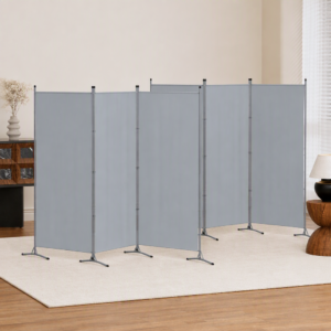 Artiss 3 Panel Room Divider Set of 2 Folding Privacy Screen Fabric Room Separator Partition Grey product image