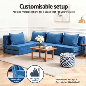 Artiss 4 Pack Folding Sofa Bed L-Shaped Modular Futon – Sumo Deals Artiss 4 Pack Folding Sofa Bed L-Shaped Modular Floor Sofas Foam Futons Couches Product Image