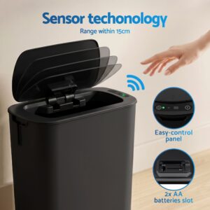 Devanti 11L Motion Sensor Bin | Touchless Kitchen Bin – Sumo Deals Devanti Automatic Trash Bin With Lid 11L Motion Sensor Kitchen Bin Touchless Garbage Can Modern Blac Product Image