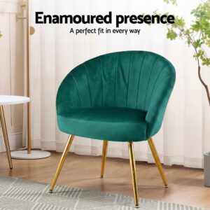 Artiss Eloise Green Velvet Armchair – Sumo Deals Artiss Armchair Velvet Green Eloise Product Image