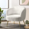 Artiss Sherpa Boucle Armchair White – Sumo Deals Artiss Armchair Lounge Chair Accent Chairs Armchairs Sherpa Boucle Sofa White Product Image